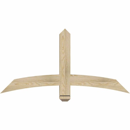 Ekena Millwork Bellingham Rough Sawn Timber Gable Bracket, Douglas Fir, 48"W x 24"H x 4"D x 4"F, 12/12 Pitch GBW048X24X0404BEL00RDF